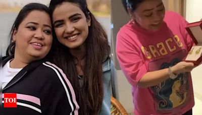 Jasmin Bhasin gifts gold earrings to close friend and comedian Bharti Singh for her birthday; the latter expresses gratitude - Times of India