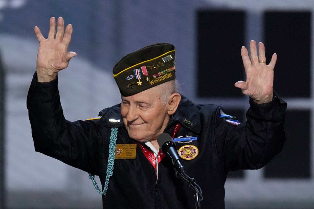 World War II veteran, 98, sends RNC crowd into frenzy as he says he’d re-enlist today if Trump was president