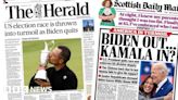 Scotland's papers: US election 'turmoil' as Joe Biden quits