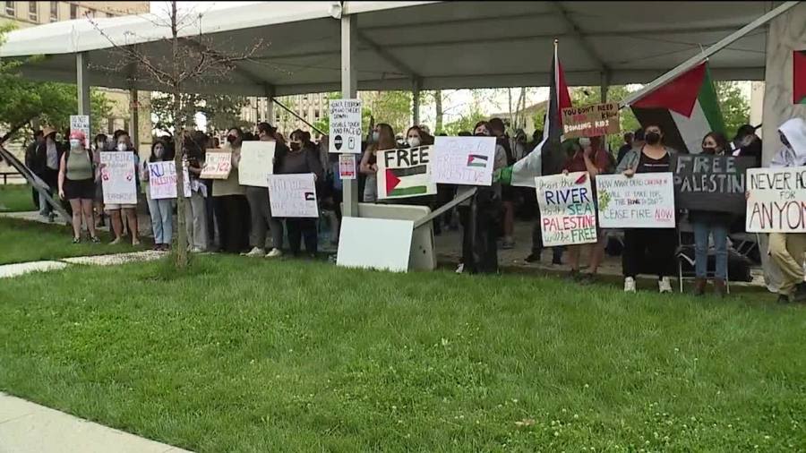 KU students join nationwide protests over Gaza conflict