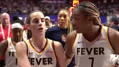 Caitlin Clark, Aliyah Boston Share Intense Moment During WNBA Opener