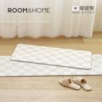 韓國ROOM&HOME 韓國製棋盤格印花雙面防油防水廚房地墊-45x95cm