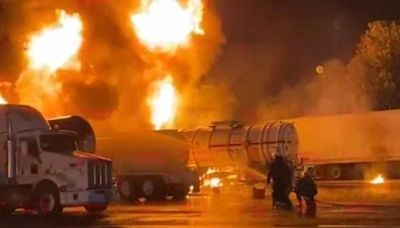 Explota pipa de gas en pensión de camiones en Hidalgo
