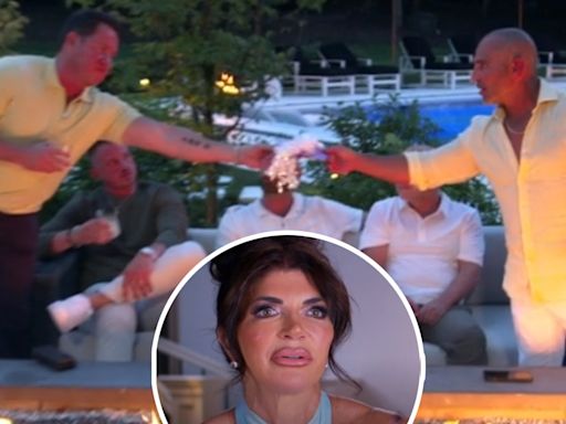 Joe Gorga Throws Card and Gift from Sister Teresa Giudice Into Fire Pit at Housewarming Party