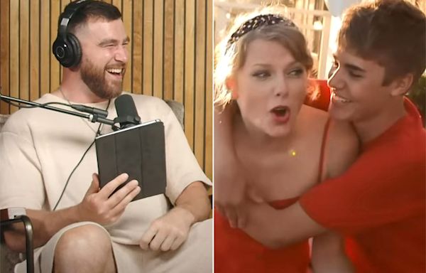 Travis Kelce saw the 'Punk'd' episode with Taylor Swift and Justin Bieber: 'So good'