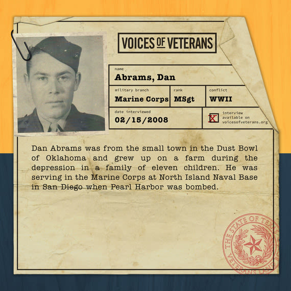 Voices of Veterans: MSgt. Dan Abrams shares his story of service during WWII