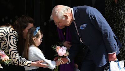 King Charles Receives Flowers as He Returns to Public Duties