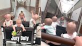 Mom Called for Jury Duty Has No Babysitter — So She Shows Up with 1-Year-Old Triplets in Tow (Exclusive)