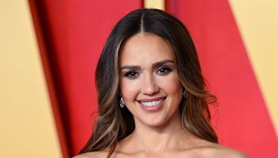 Jessica Alba stuns in a patterned string bikini in photos from breathtaking beach vacation