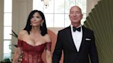 Lauren Sánchez, in 'Shattered Glass,' and Fiancé Jeff Bezos Make Their Met Gala Debut