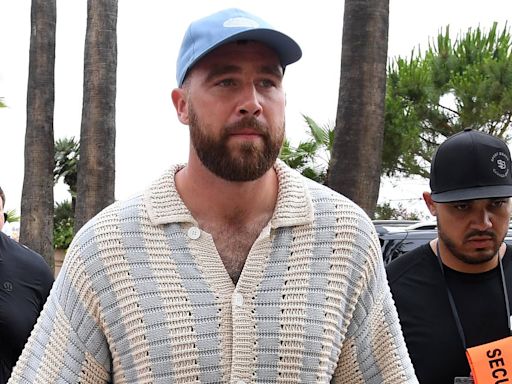 Travis and Jason Kelce arrive in Cannes for New Heights live show