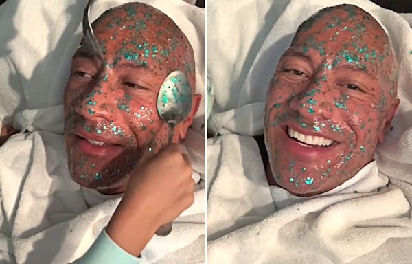 Dwayne Johnson Details ‘Unicorn Poo’ Facial From Daughters Jasmine, 8, and Tiana, 6