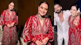 Sonakshi Sinha wore a Kurta Set worth Rs 2.55 lakh designed by Anita Dongre on her wedding reception party