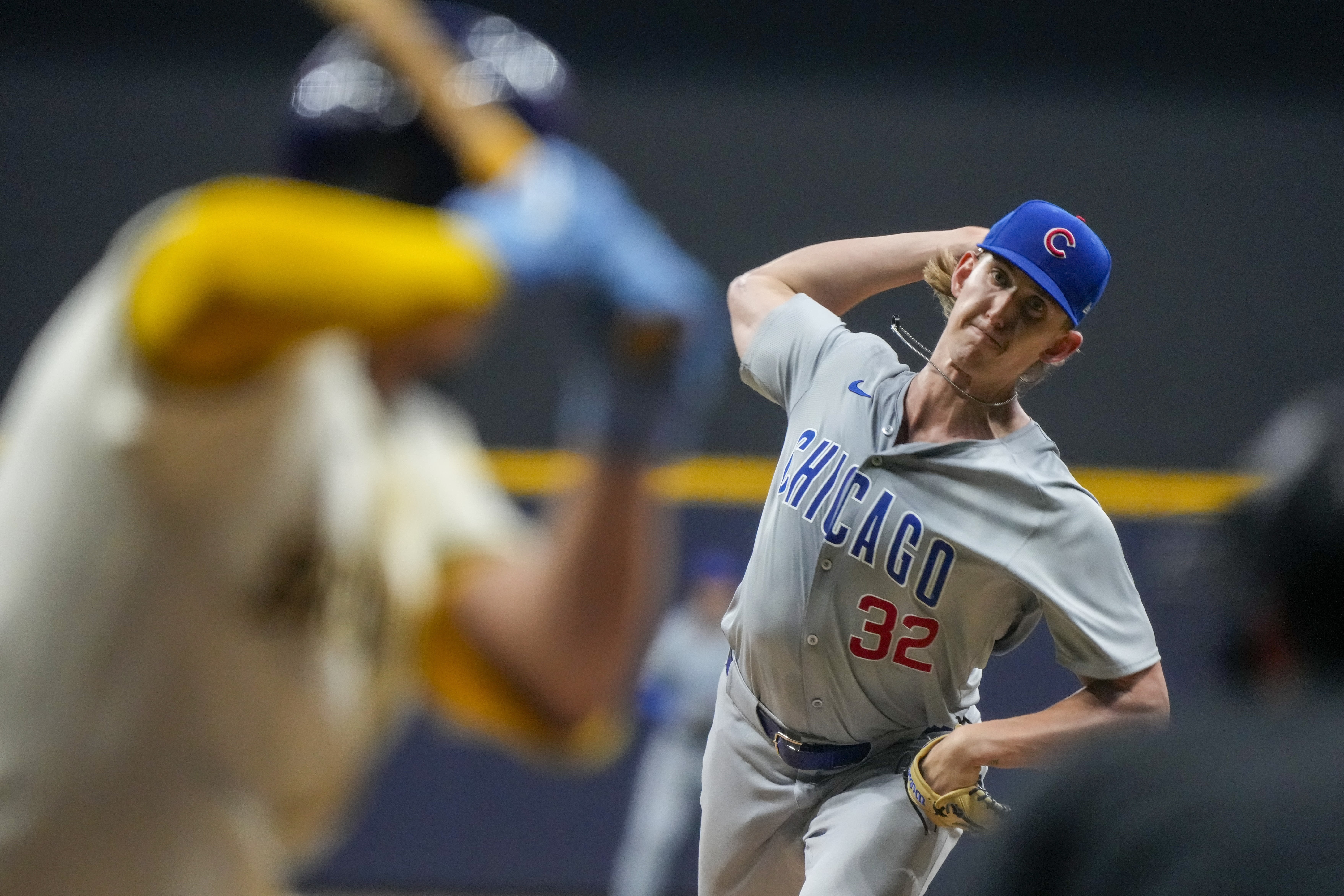 Brown pitches 7 innings of no-hit ball and Cubs score 5 runs in 10th to beat Brewers 6-3