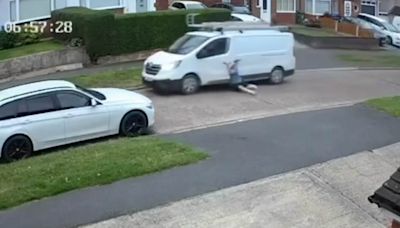 Plumber dragged along the road by his stolen van tells of his ordeal