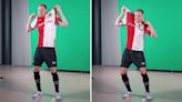 Watch footballer unveil weird new celebration 'so awful it becomes awesome'