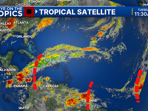 NHC tracking 3 tropical waves just days before the start of hurricane season