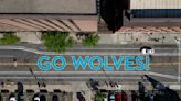 'Go Wolves!' street painting pops up overnight on downtown Minneapolis’ 1st Avenue