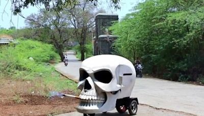 Watch: Giant Human Skull Car, Smoking Cigarette, Leaves Internet In Splits