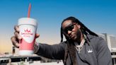 Rapper 2 Chainz opens Smoothie King kiosk in Atlanta, Georgia, US