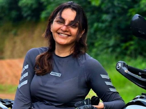Manju Warrier drops fun-filled PICS from her bike riding session; says 'still learning...'