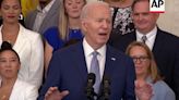 President Joe Biden cheers WNBA champs Las Vegas Aces and women's basketball