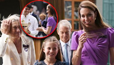 Kate Middleton reapareció durante el torneo masculino en la final de Wimbledon, sin el príncipe William