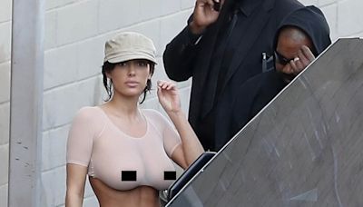 Kanye West and braless Bianca Censori get locked out of their Tesla