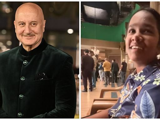 Late Satish Kaushik's daughter wishes Anupam Kher on Father's Day; he asks her about her exam results. Watch