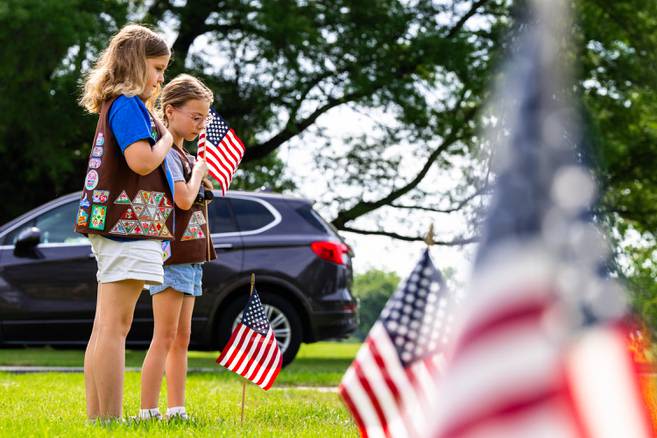 Young Marines and Girl Scouts honor veterans for Memorial Day