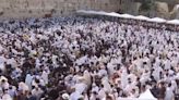 Jewish worshippers gather at Jerusalem's Wailing Wall for traditional priestly blessing