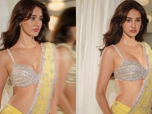 Sexy! Disha Patani Flaunts Cleavage As She Poses in Racy Bralette & Saree, Check Out Her Hot Pics - News18