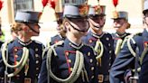 La Princesa Leonor se reencuentra con sus padres en el 40º aniversario de la jura de bandera del Rey Felipe VI