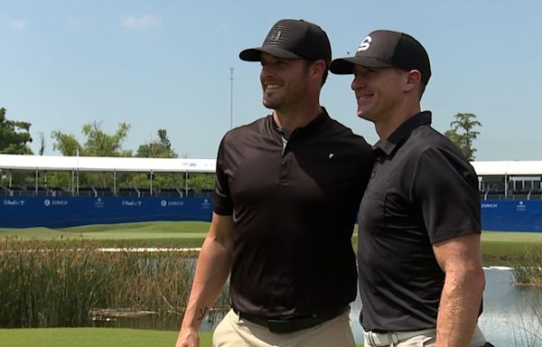 Drew Brees and Derek Carr talk Saints at the Zurich Pro-Am Wednesday