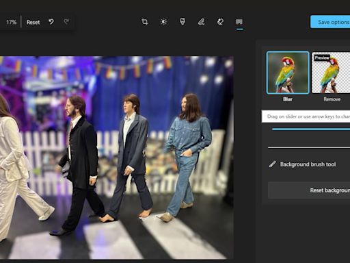 How to use AI in the Windows Photos app to change the background of an image