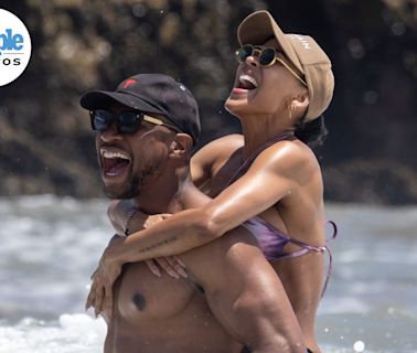 Jonathan Majors and Meagan Good Show P.D.A. on the Beach in Malibu: Exclusive Photos