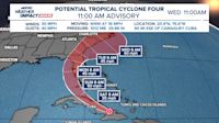How Potential Tropical Cyclone 4 could impact the Carolinas