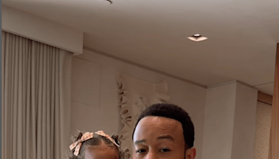 John Legend goes full ‘dad mode’ in video protecting daughter from future suitors