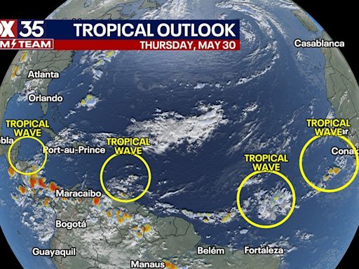 4 tropical waves form before 2024 Atlantic hurricane season begins: Could they affect Florida?