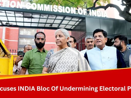 BJP Accuses Cong And INDIA Bloc Of Undermining Electoral Process, Urges EC Action
