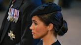 Meghan Markle wears a gift from the Queen for service at Westminster Hall