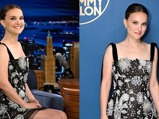 Natalie Portman Favors Florals in Embroidered Oscar de la Renta Minidress for ‘Jimmy Fallon’ Appearance, Talks Meeting Rihanna...