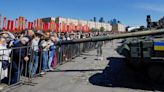 Russians throng to display of Western 'trophy' tanks captured in Ukraine