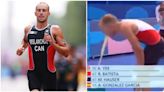 Olympic triathlete immediately vomits at finishing line after swimming in river Seine