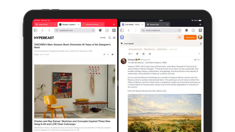 Vivaldi for iOS gets SplitView support on iPad and other features