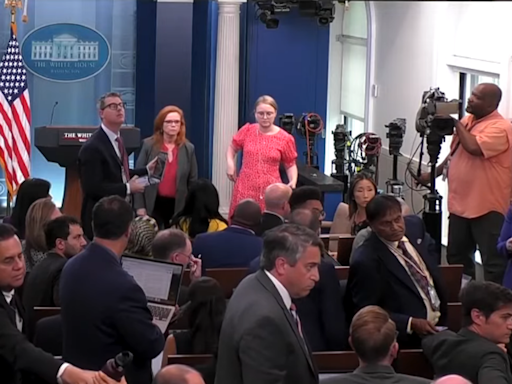 Karine Jean-Pierre halts White House press briefing when woman faints