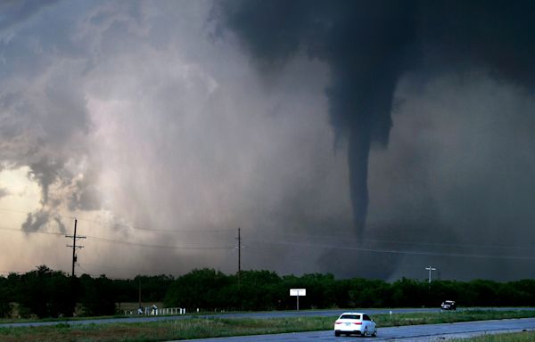 Massive tornado rips through Hawley, Texas on Thursday. See photos, video of the damage