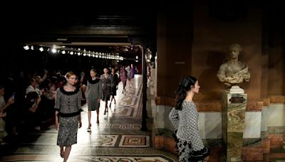 Chanel goes to the opera in a gleaming but designer-less couture collection