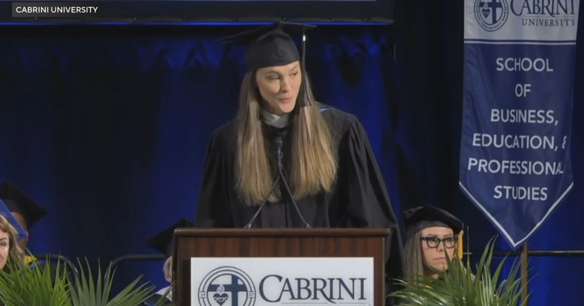 Kylie Kelce delivers Cabrini University commencement address: "Find the things that speak to you"