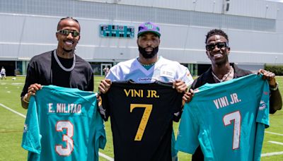 Vinicius Jr y Éder Militao se convierten en invitados de lujo de los Miami Dolphins